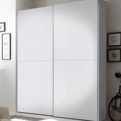 Tiempo Kleiderschrank 170x59x195cm mit zwei Türen - weiß