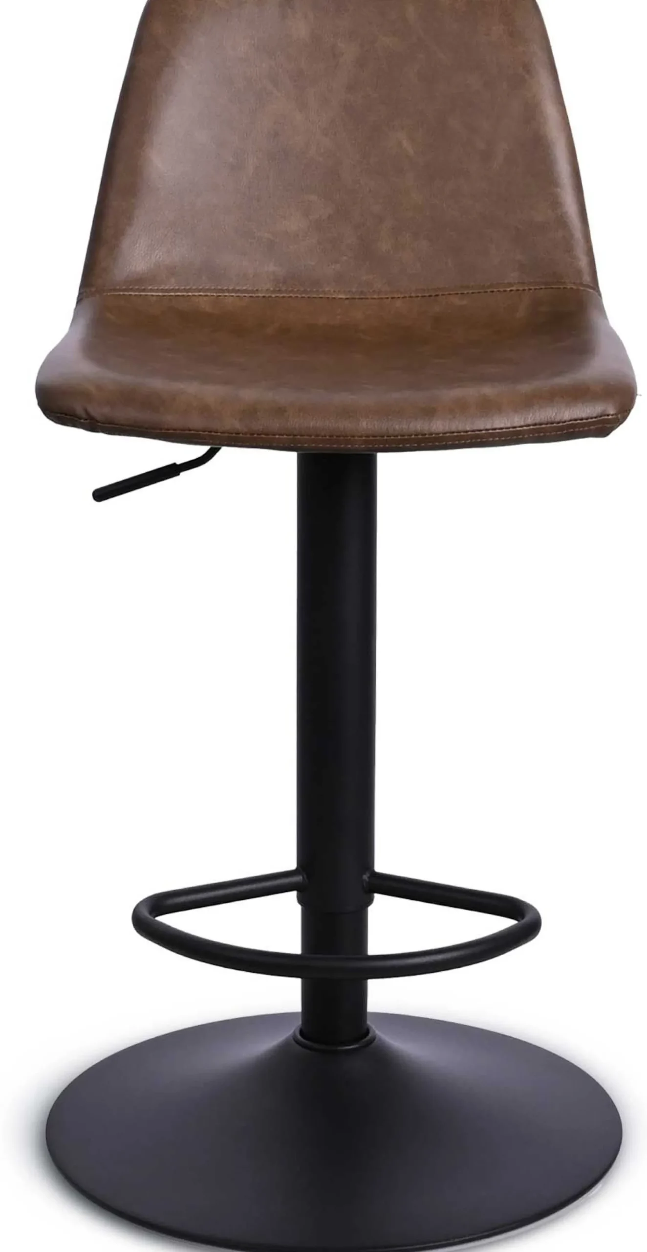Tommy Verstellbarer Barhocker - 58-80cm Sitzhöhe - Kunstleder braun