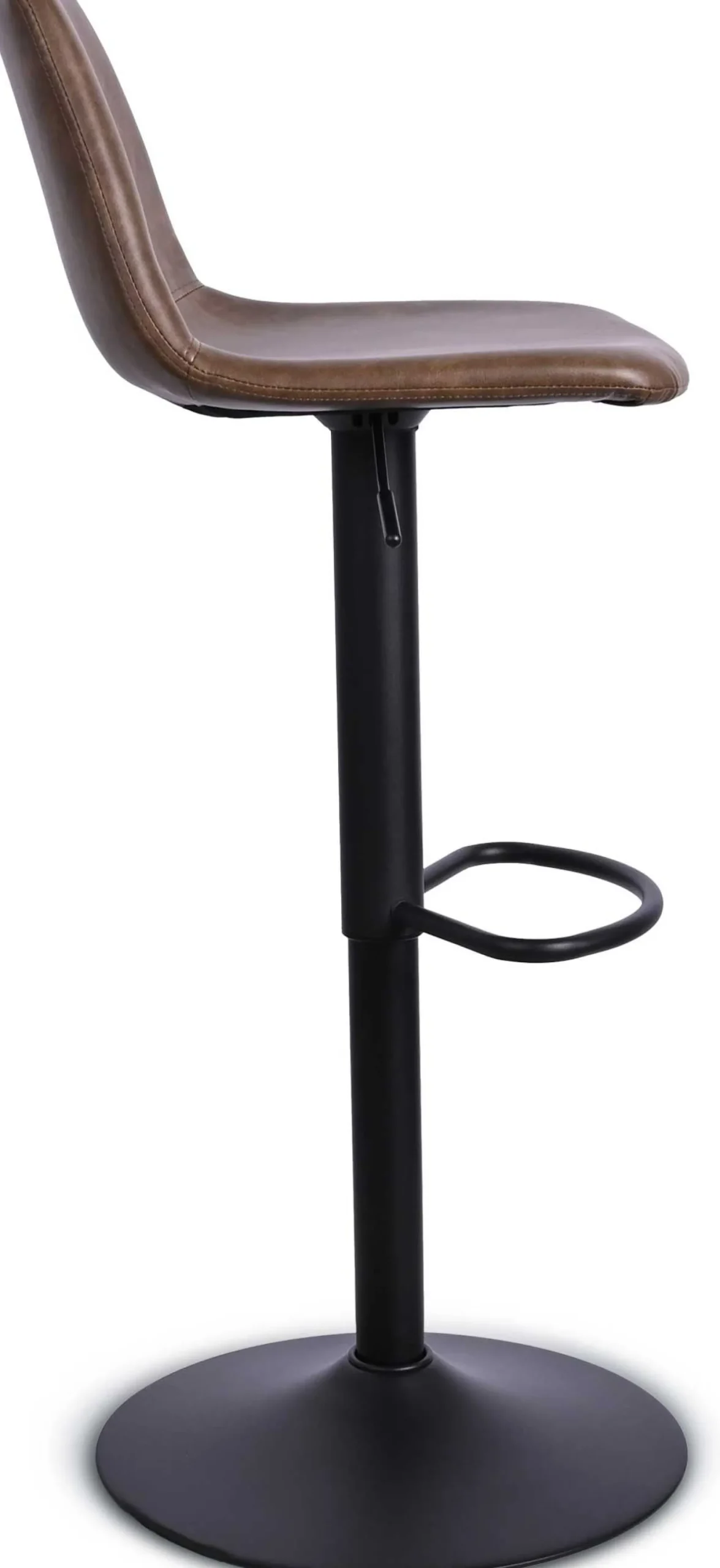 Tommy Verstellbarer Barhocker - 58-80cm Sitzhöhe - Kunstleder braun