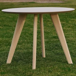 Townsville Runder Esstisch - Eiche weiß furniert, 100x75 cm