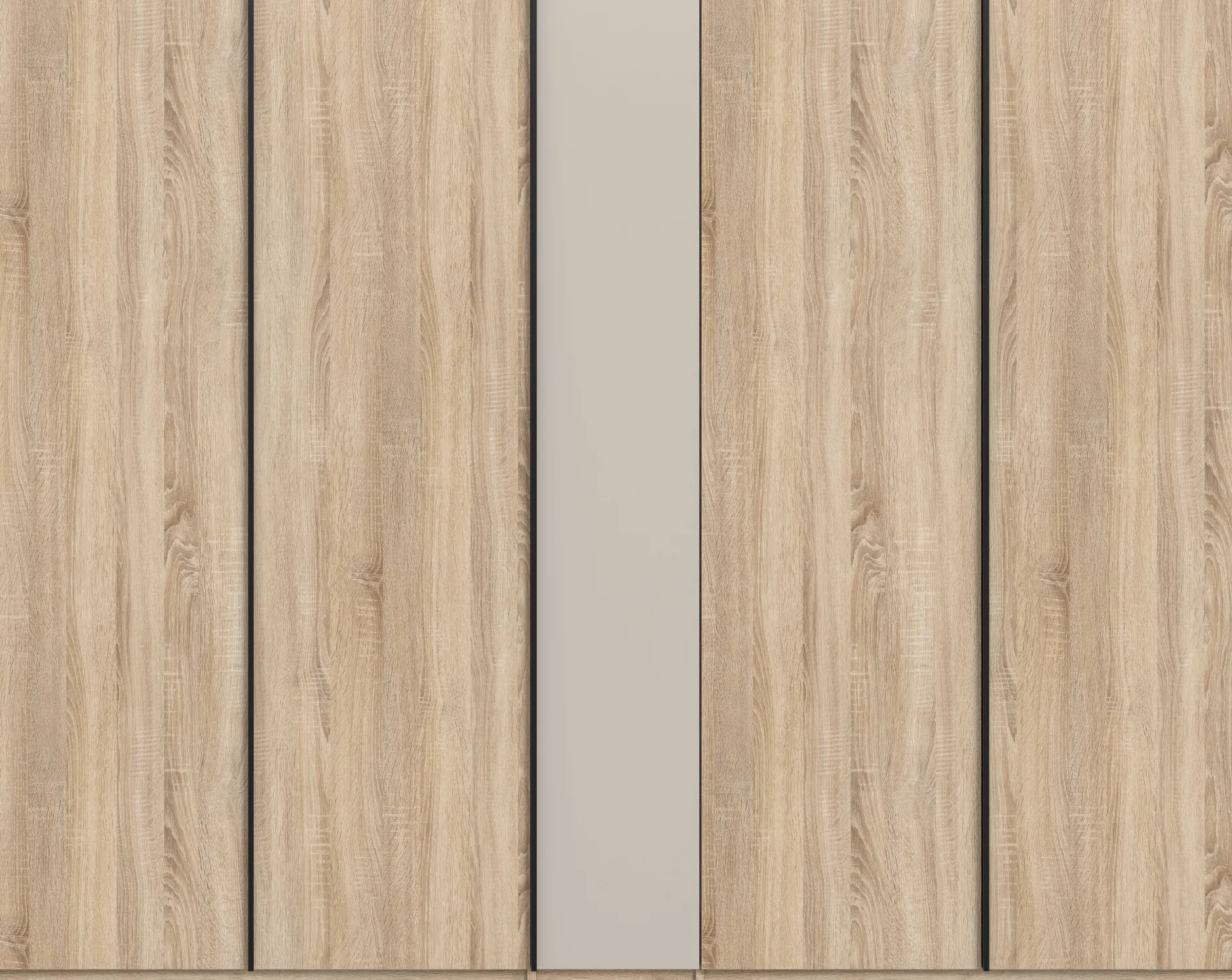 5-türiger Kleiderschrank Oakland Xonox Sonoma Eiche 230x183x53 cm