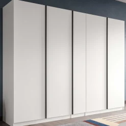 5-Türiger Kleiderschrank Oakland Xonox - Weiß - 230x183x53 cm