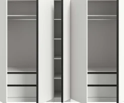 5-Türiger Kleiderschrank Oakland Xonox - Weiß - 230x183x53 cm