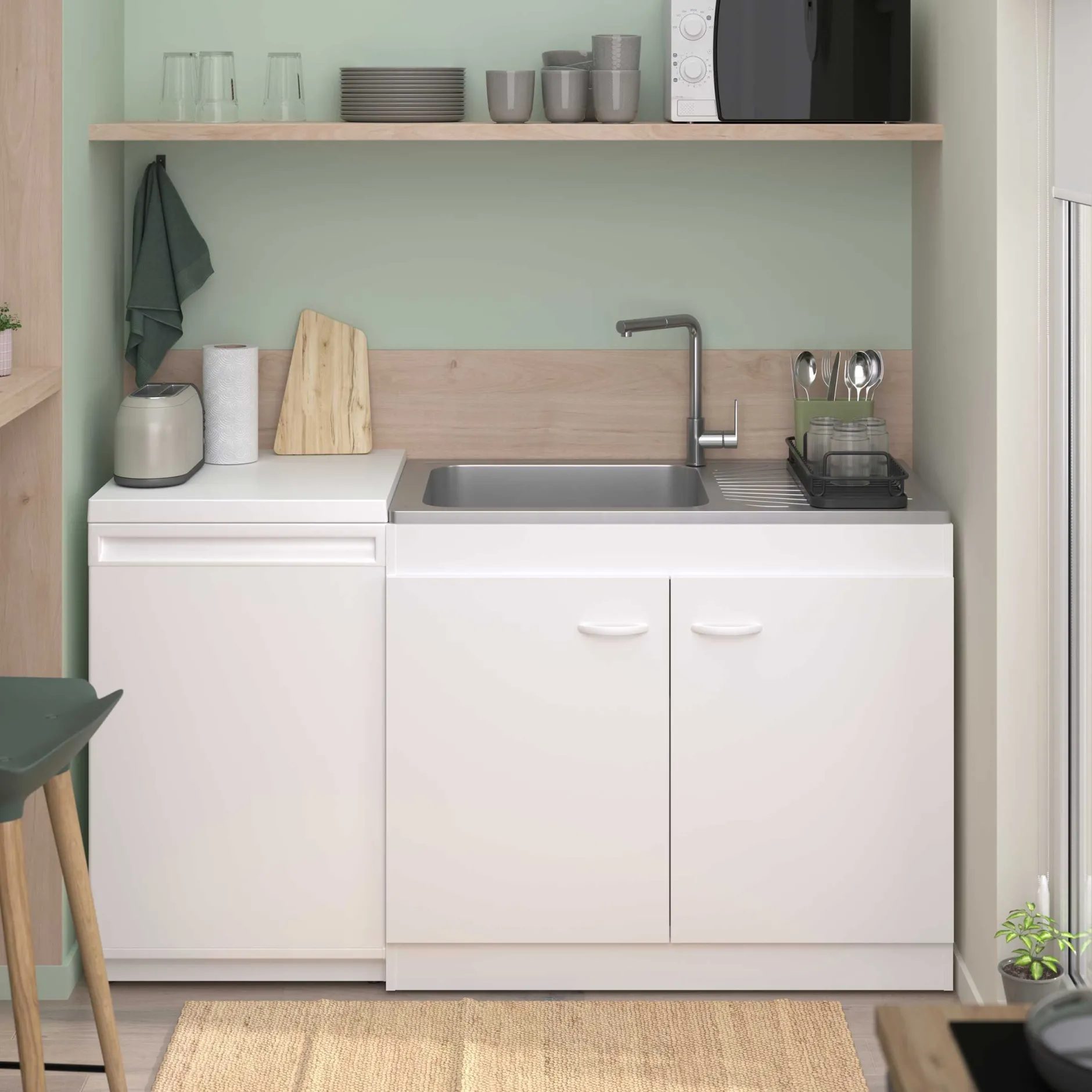 2-türiger Unterschrank für die Spüle (100 cm)