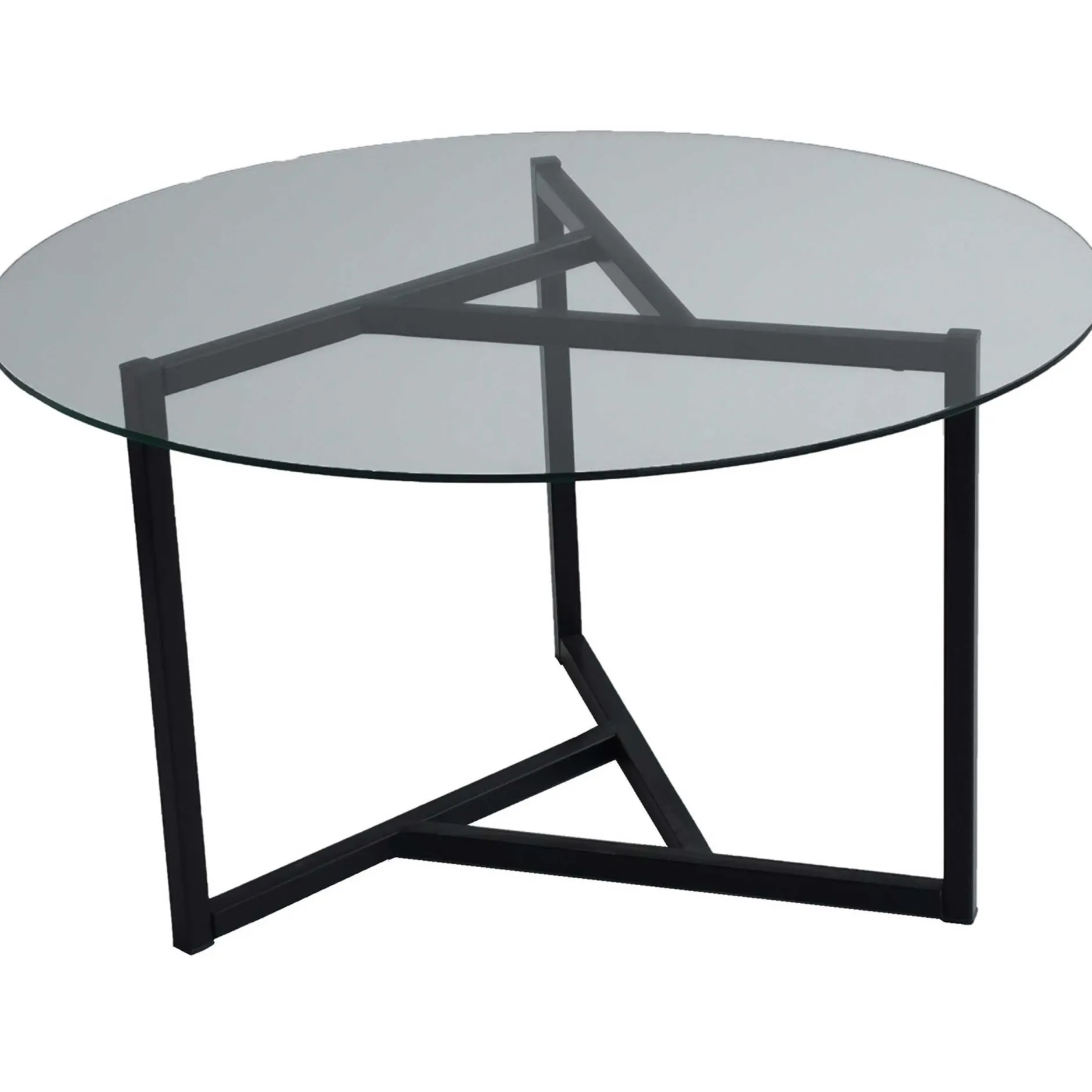 Trio G Couchtisch | METALLRAHMEN | Transparent, Schwarz