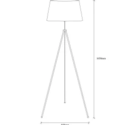 Tripod Stehleuchte | METALLGEHÄUSE | Schwarz, Creme