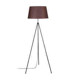 Tripod Stehleuchte | METALLGEHÄUSE | Schwarz, Braun