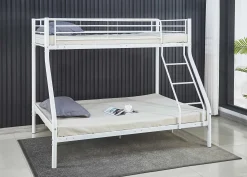 Trixie Etagenbett 90x200 und 140x200 - Metall - matt weiß