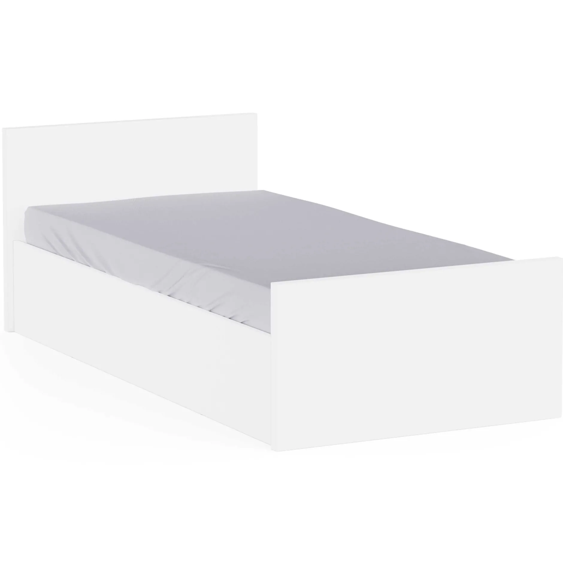 Truhenbett Clyde - 90x200cm - mit Lattenrost - weiß