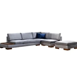 Tulip Ecksofa | BUCHENHOLZ / SPANPLATTE | Dunkelgrau