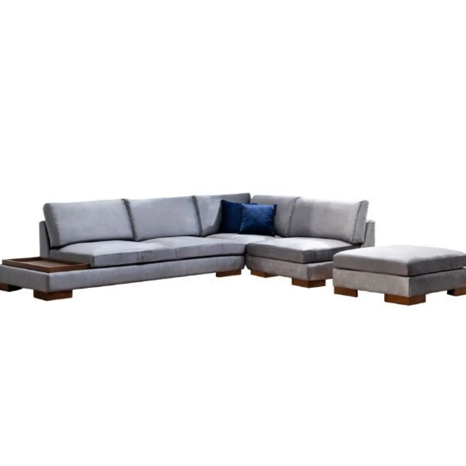 Tulip Ecksofa | BUCHENHOLZ / SPANPLATTE | Dunkelgrau