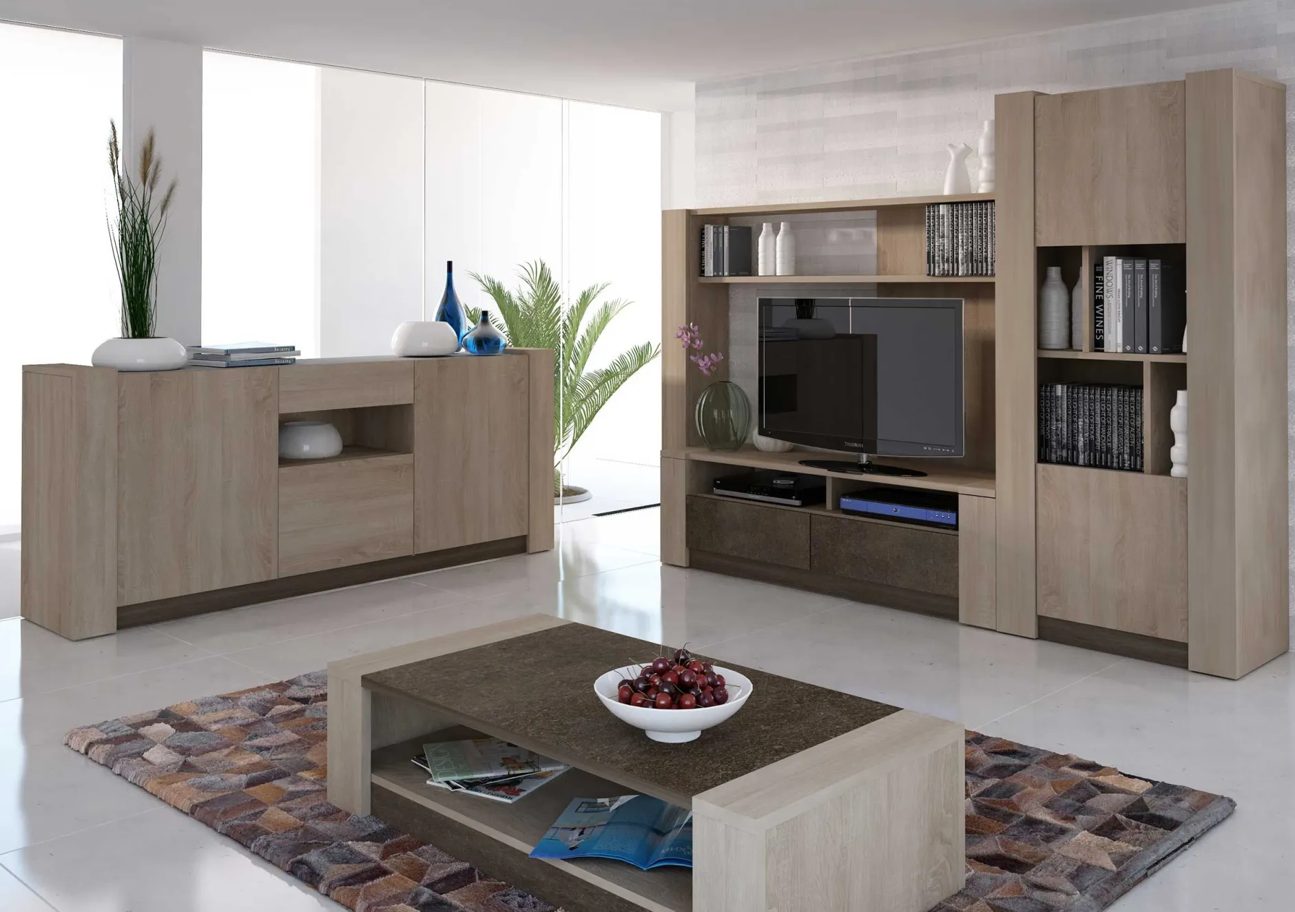 Tv-Möbel Ares 154cm - braun