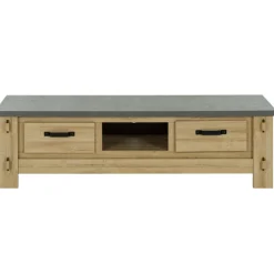 TV-Möbel Louane 172cm, 2 Schubladen - Eiche/Beton