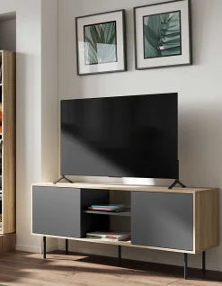 TV-Möbel Vibe 150cm - Eiche/schwarz