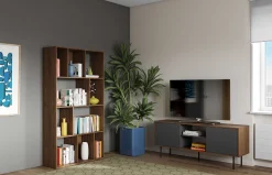 TV-Möbel Vibe 150cm - Walnuss/Grau