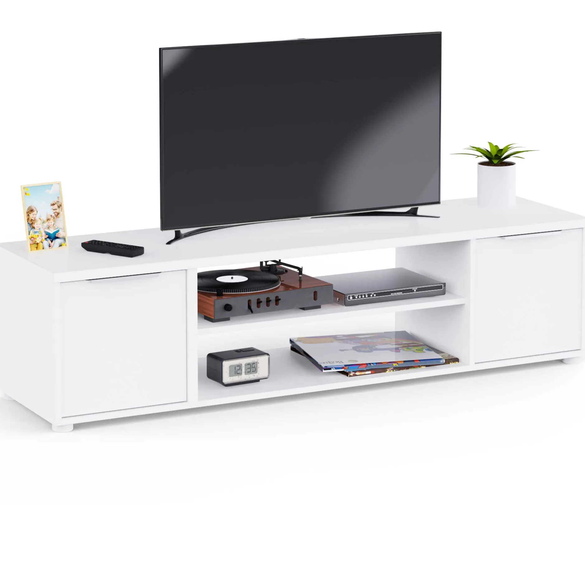 TV-Schrank Access - 151x40x39cm - 2 Türen - weiß