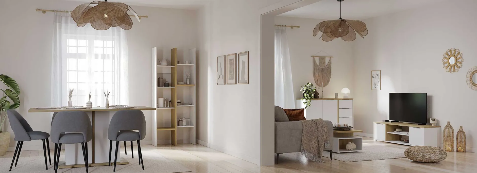 TV-Schrank Access | 134,8 x 39,6 x 39,1 cm | Weiß