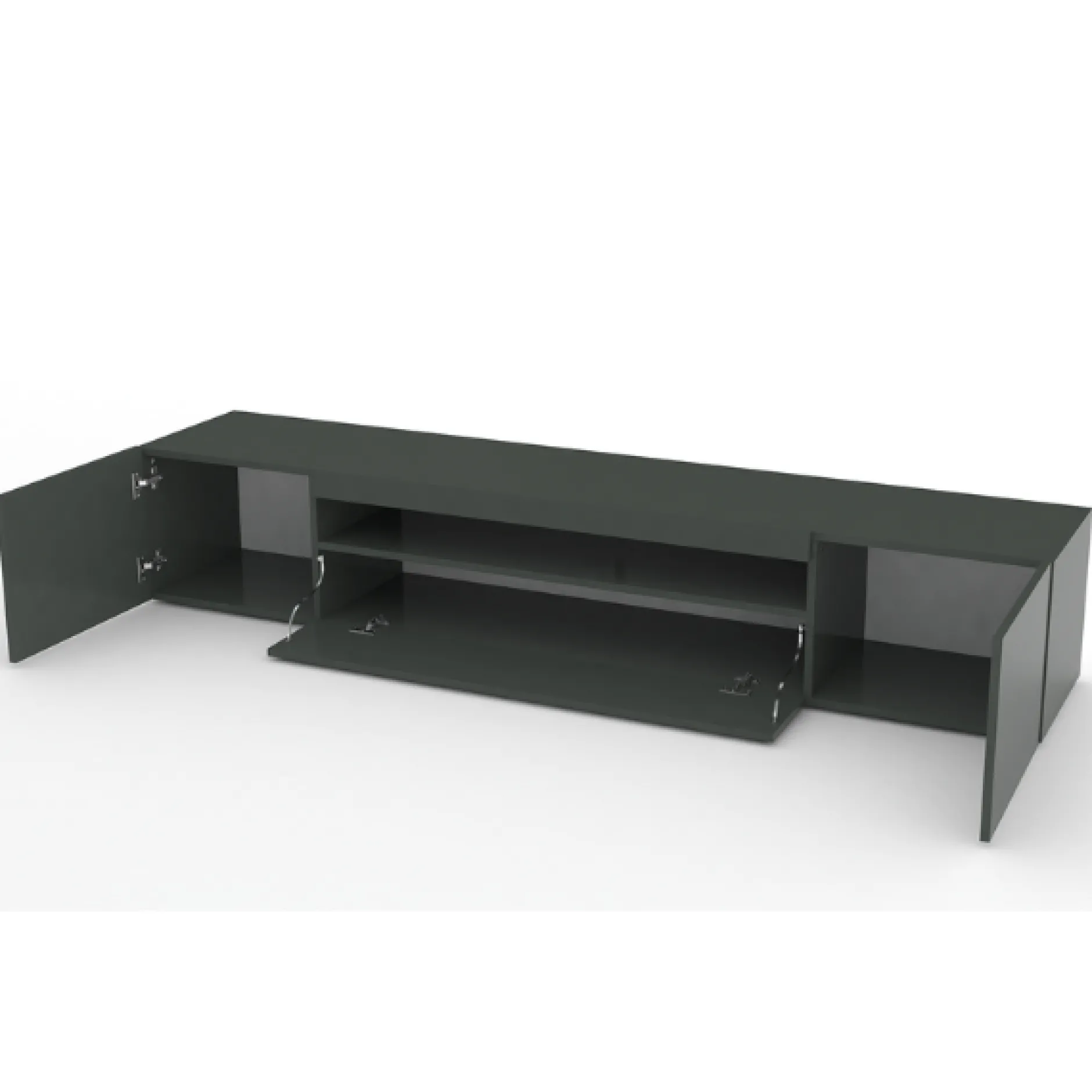 TV-Schrank Cosmopolitan | 200 x 40 x 36,5 cm | Anthrazit