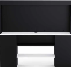TV-Schrank Dreampad - 120x27x116cm - mit LED-Beleuchtung - schwarz/weiß