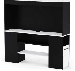 TV-Schrank Dreampad - 120x27x116cm - mit LED-Beleuchtung - schwarz/weiß