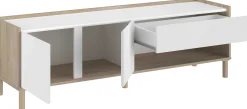 TV-Schrank Morpheus - 150x40x47cm - 2 Türen und 1 Schublade - Eiche Dekor/Weiß