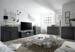 TV-Schrank Norah 122cm - grau/braun