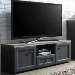 TV-Schrank Norah 122cm - grau/braun
