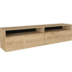 TV-Schrank Rastone - 180x37x42cm - 2 Türen - Eiche Dekor