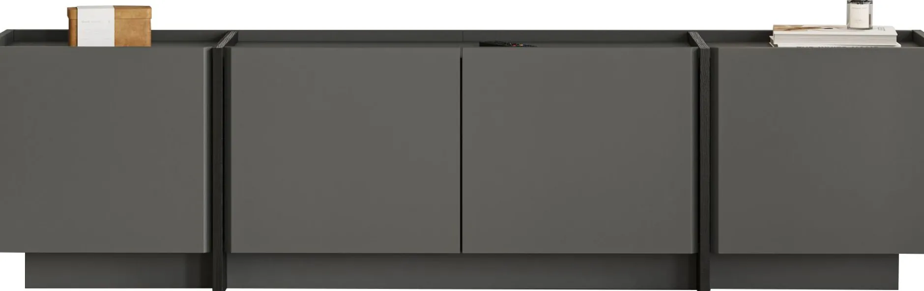 TV-Ständer Lowen - 100% MELAMINE - Anthrazit - 46 x 35 x 180 cm