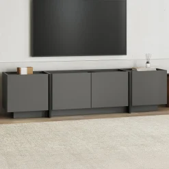 TV-Ständer Lowen - 100% MELAMINE - Anthrazit - 46 x 35 x 180 cm