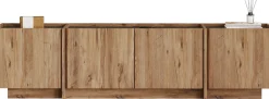 TV-Ständer Lowen - 100% MELAMINE - Atlantik-Kiefer - 46 x 35 x 180 cm