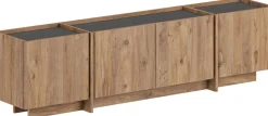 TV-Ständer Lowen - 100% MELAMINE - Atlantik-Kiefer - 46 x 35 x 180 cm