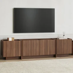TV-Ständer Lowen - 100% MELAMINE - Milano-Walnuss - 46 x 35 x 180 cm