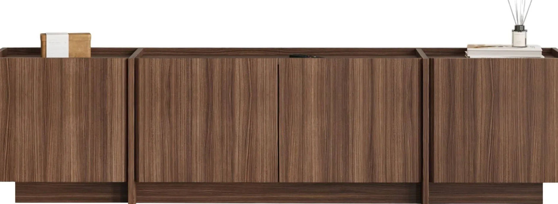 TV-Ständer Lowen - 100% MELAMINE - Milano-Walnuss - 46 x 35 x 180 cm