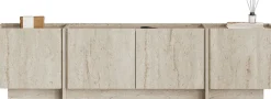 TV-Ständer Lowen - 100% MELAMINE - Travertin - 46 x 35 x 180 cm