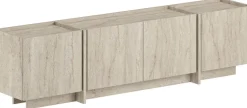 TV-Ständer Lowen - 100% MELAMINE - Travertin - 46 x 35 x 180 cm