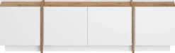 TV-Ständer Lowen - 100% MELAMINE - Weiß - 46 x 35 x 180 cm