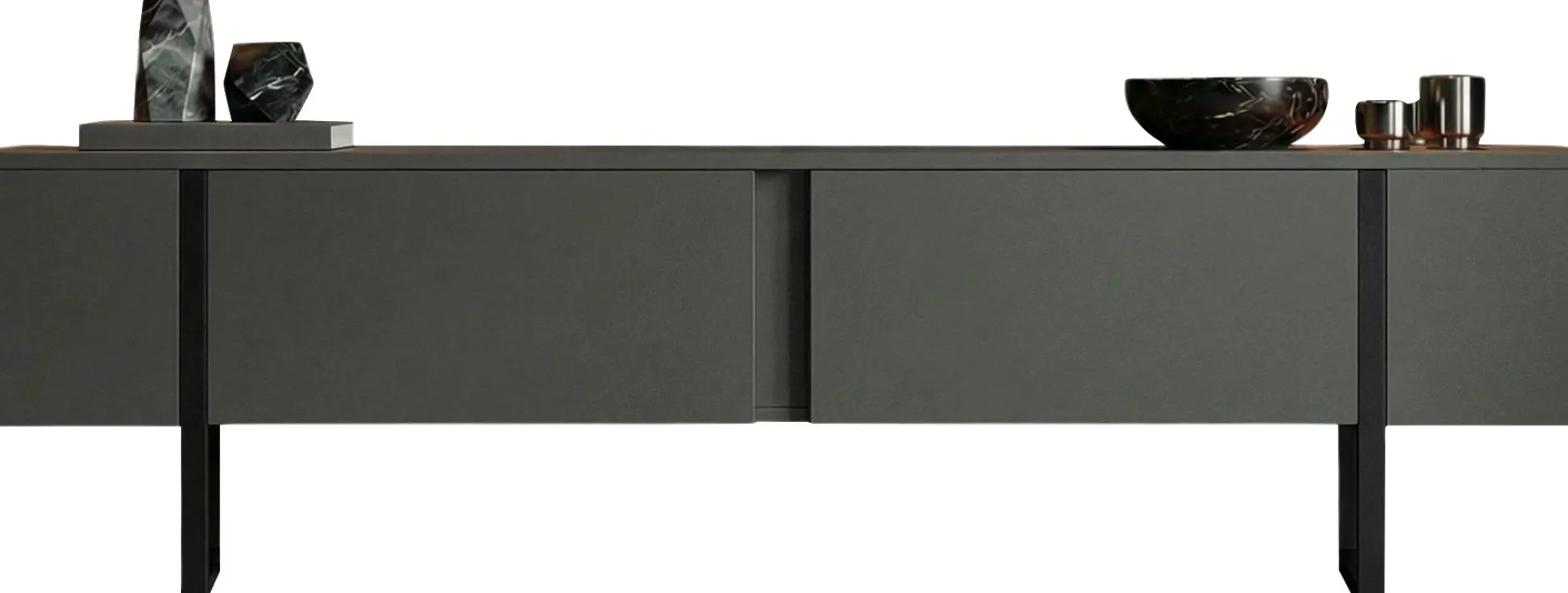 TV-Ständer Onera - 100% MELAMINE - Anthrazit - 50 x 30 x 180 cm