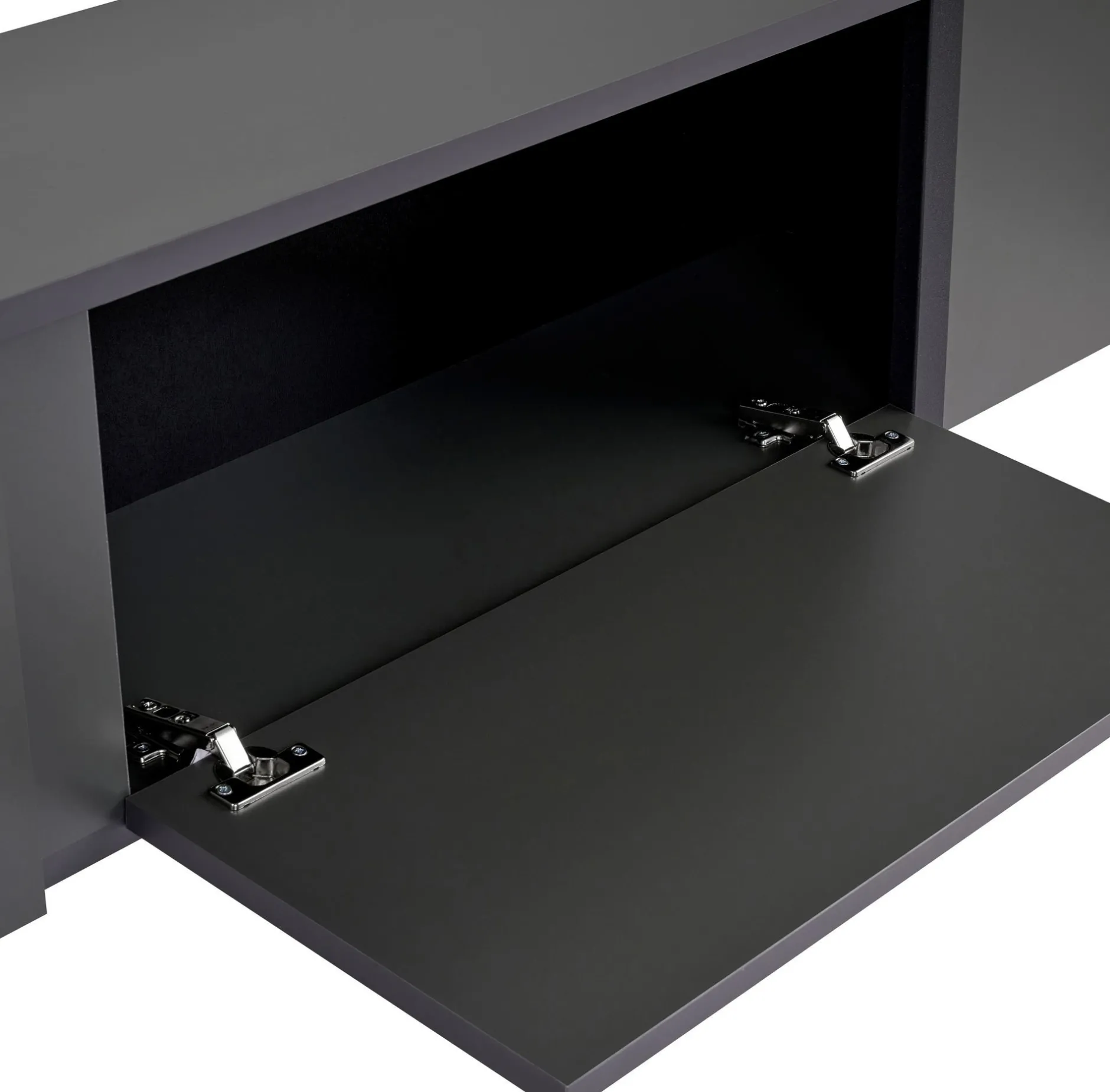 TV-Ständer Onera - 100% MELAMINE - Anthrazit - 50 x 30 x 180 cm