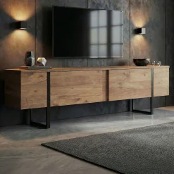 TV-Ständer Onera - 100% MELAMINE - Atlantik-Kiefer - 50 x 30 x 180 cm