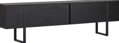 TV-Ständer Onera - 100% MELAMINE - Holzschwarz - 50 x 30 x 180 cm