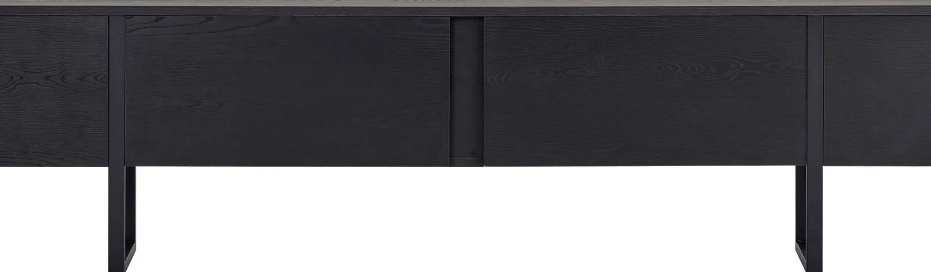 TV-Ständer Onera - 100% MELAMINE - Holzschwarz - 50 x 30 x 180 cm