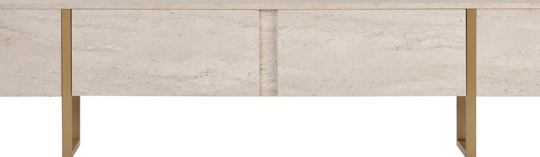 TV-Ständer Onera - 100% MELAMINE - Travertin - 50 x 30 x 180 cm