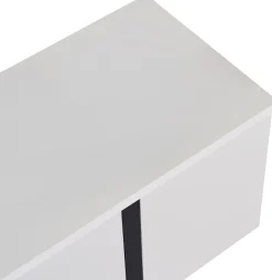 TV-Ständer Onera - 100% MELAMINE - Weiß - 45 x 30 x 180 cm