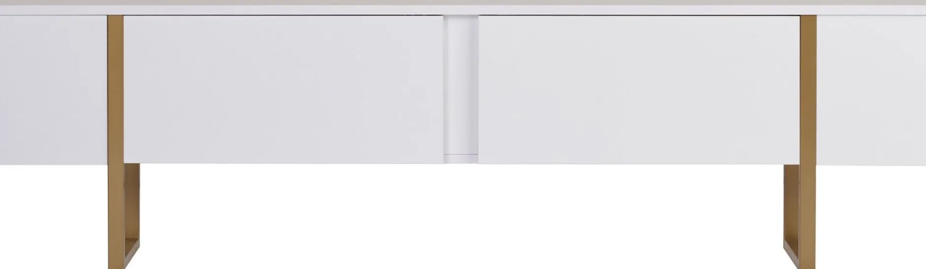 TV-Ständer Onera - 100% MELAMINE - Weiß - 50 x 30 x 180 cm