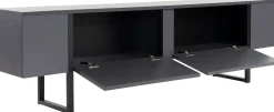 TV-Ständer Serenity - 100% MELAMINE - Anthrazit - 50 x 30 x 180 cm