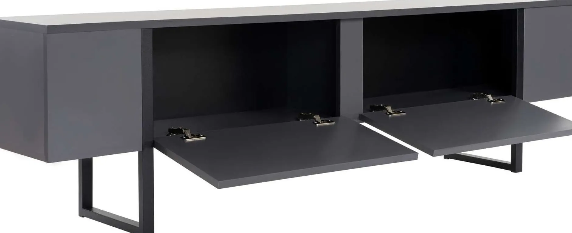 TV-Ständer Serenity - 100% MELAMINE - Anthrazit - 50 x 30 x 180 cm