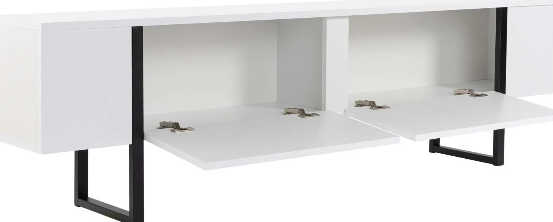 TV-Ständer Serenity - 100% MELAMINE - Weiß - 45 x 30 x 180 cm