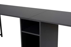 Twin Schreibtisch | 100 % MELAMIN | Anthrazit, Schwarz