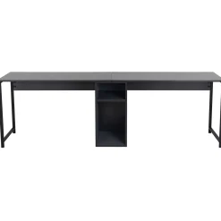 Twin Schreibtisch | 100 % MELAMIN | Anthrazit, Schwarz